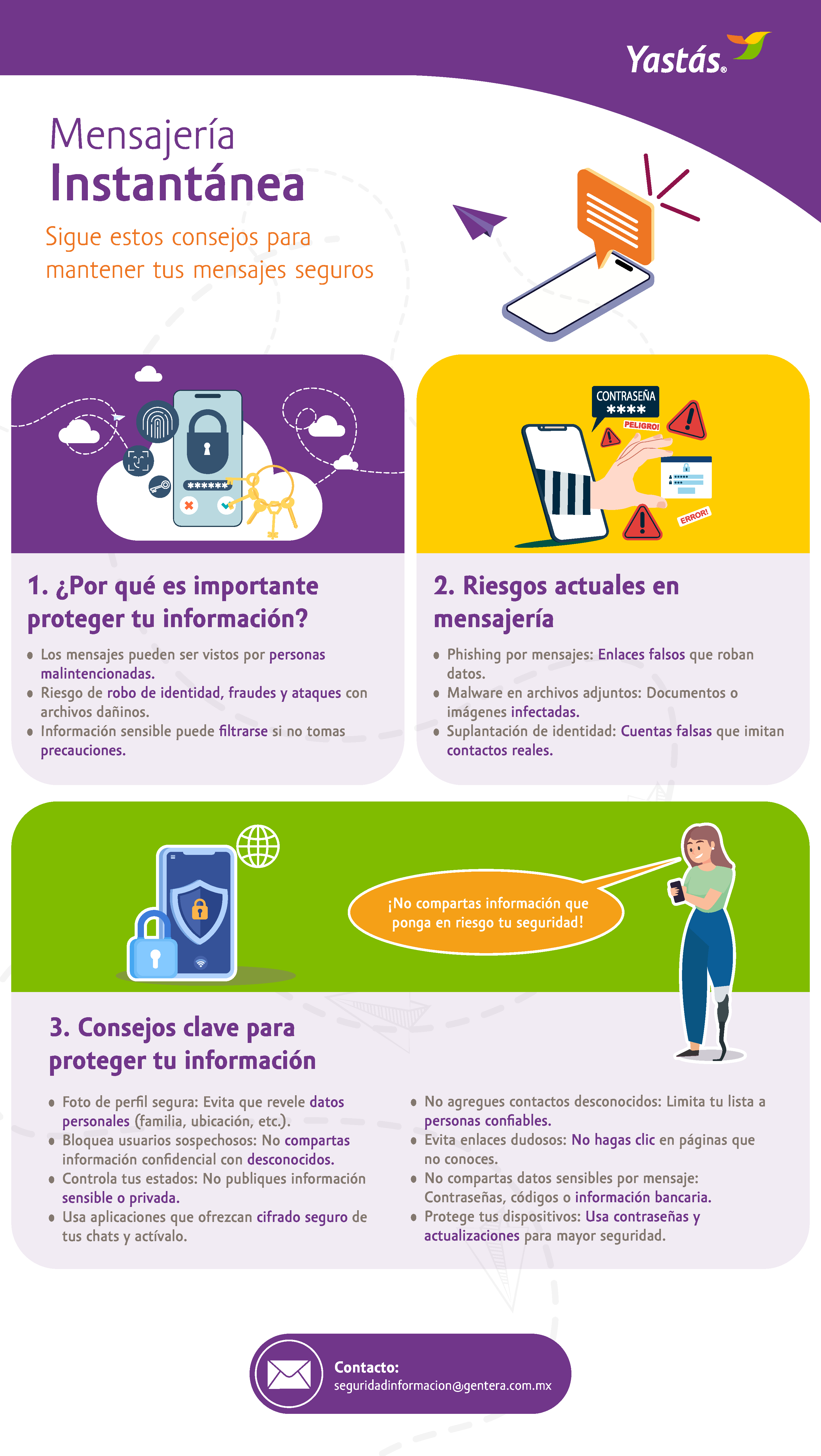 Cuida tus datos personales en la mensajería instantánea